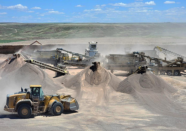 Aggregate materials gravel and sand production in the Flathead Valley Montana