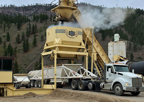 Asphalt production in the Flathead Valley Montana